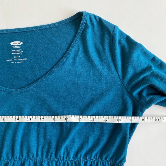 4/$20 OLD NAVY XS Teal Empire Waist Maternity V-Neck Top - Picture 11 of 15